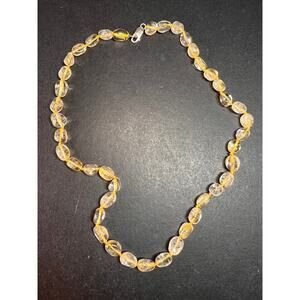 NEW citrine 20 inch necklace with sterling silver clasp